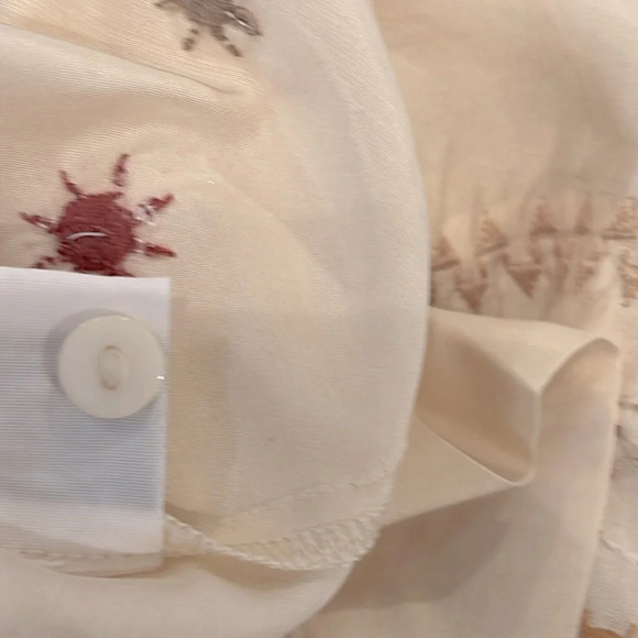 Johnny Was Calme embroidery cream Swing top size medium - Picture 10 of 12